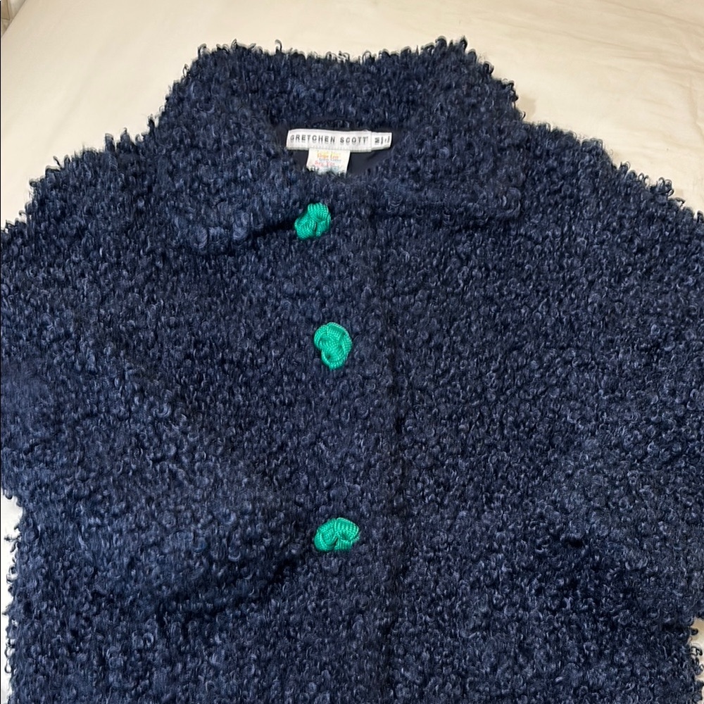 Gretchen Scott Navy Sherpa Textured Jacket